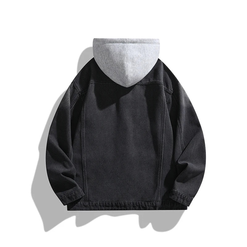 Detachable Hooded Denim Jacket