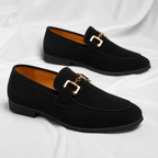 Horsebit Suede Slip-On Loafers