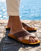 Genuine Leather Slide Sandals