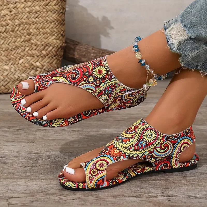 Bohemian Print Women's Flat Sandals