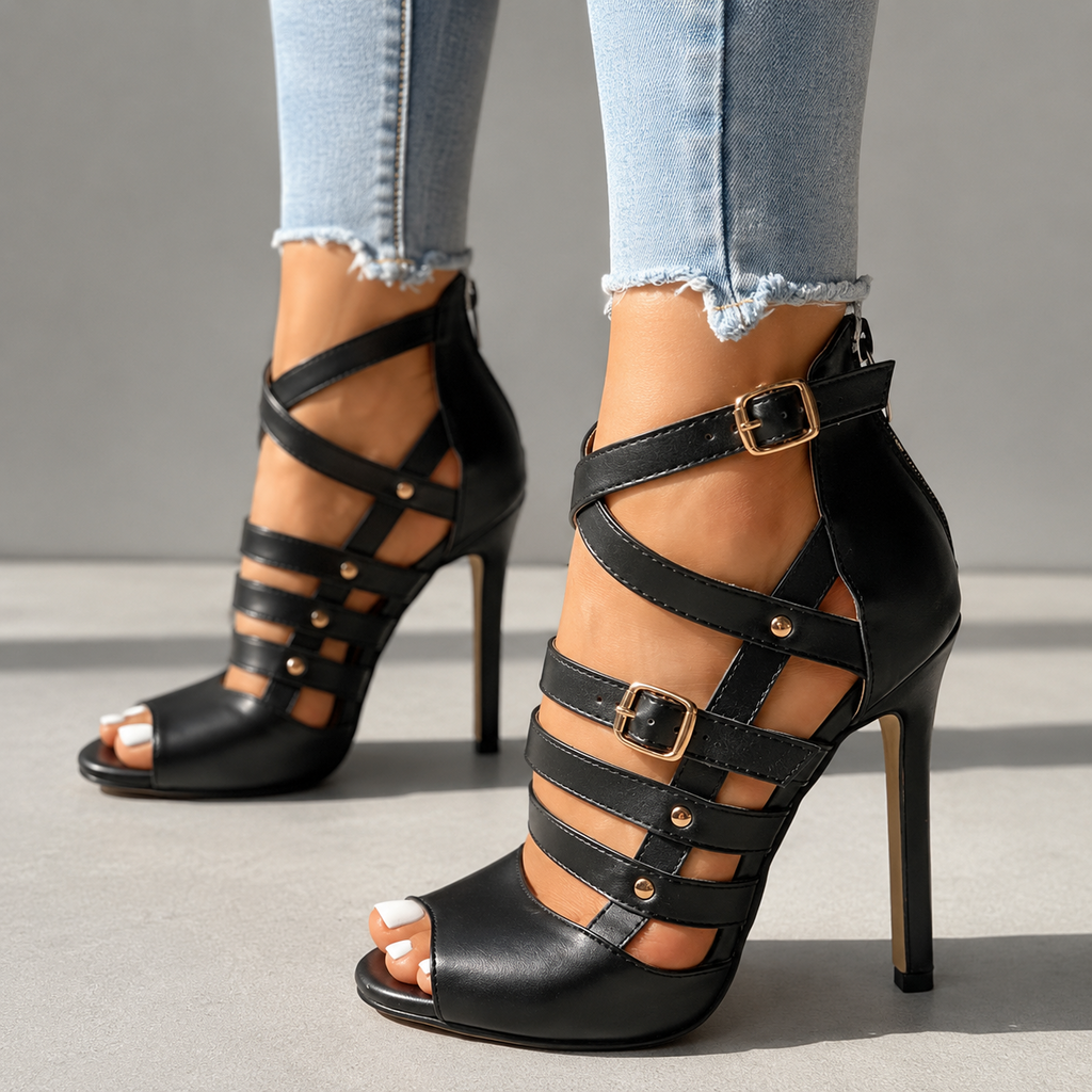 Peep Toe Stiletto High Heel