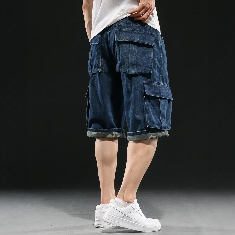 Vintage Cargo Denim Shorts