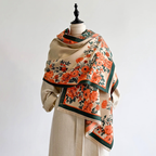 Floral Tasseled Pashmina Shawl