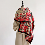 Floral Tasseled Pashmina Shawl