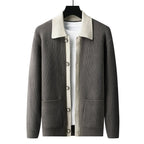 Turn-Down Collar Cardigan