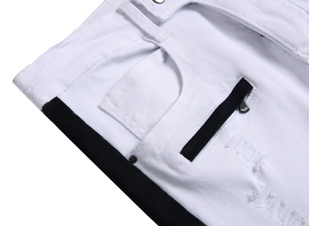 Men’s Patchwork Slim Fit Jeans