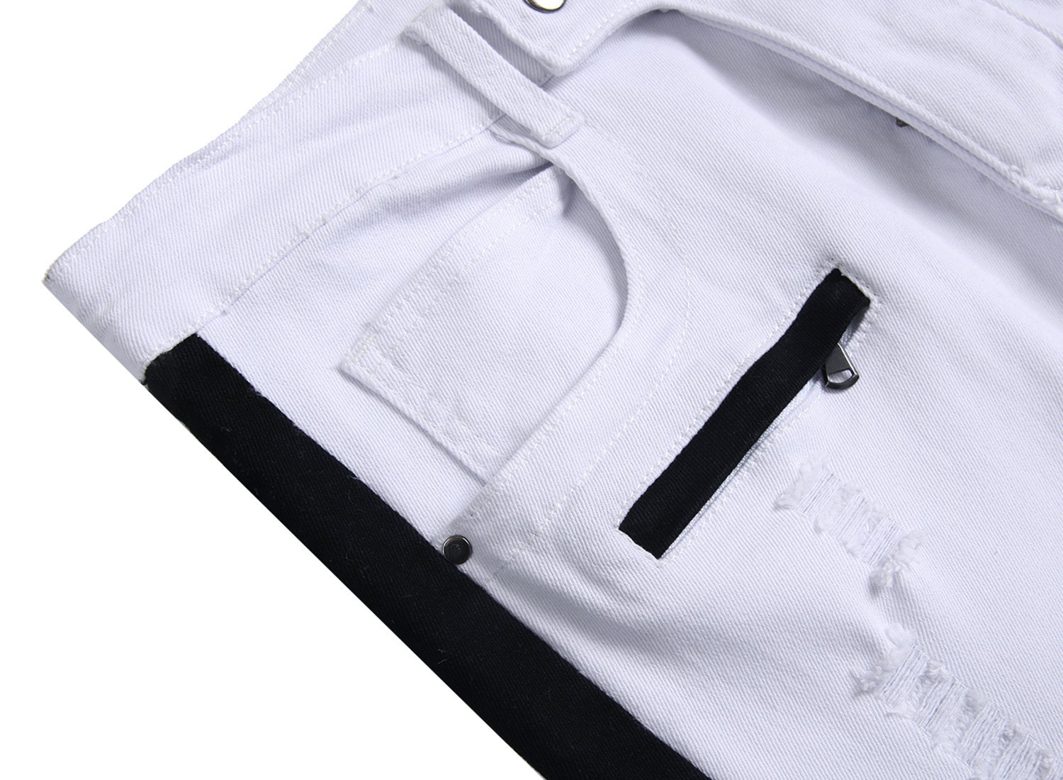 Men’s Patchwork Slim Fit Jeans