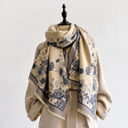 Floral Tasseled Pashmina Shawl