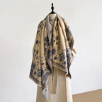 Floral Tasseled Pashmina Shawl