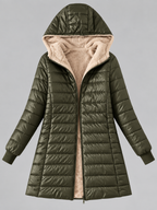Hooded Zipper Parka Cardigan