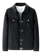Suede Plaid Workwear Jacket