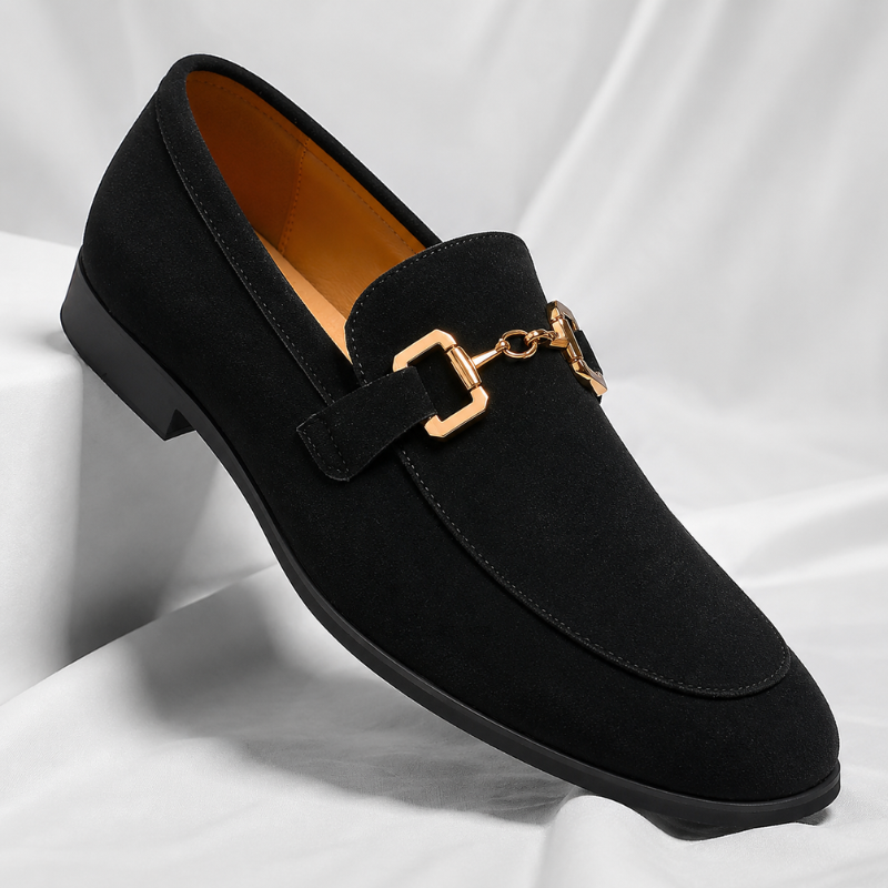 Horsebit Suede Slip-On Loafers