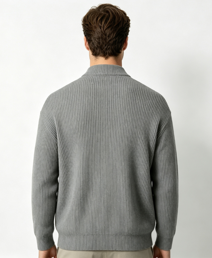 Corduroy Zip-Up Cardigan