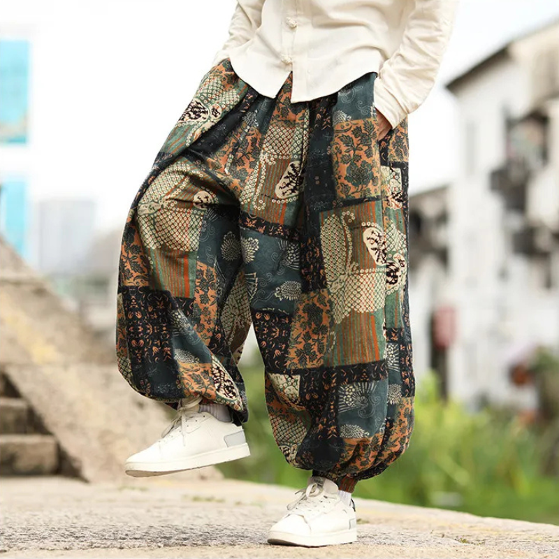 Breathable Blend Baggy Trousers