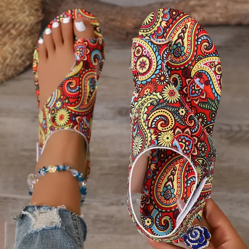 Bohemian Print Women's Flat Sandals