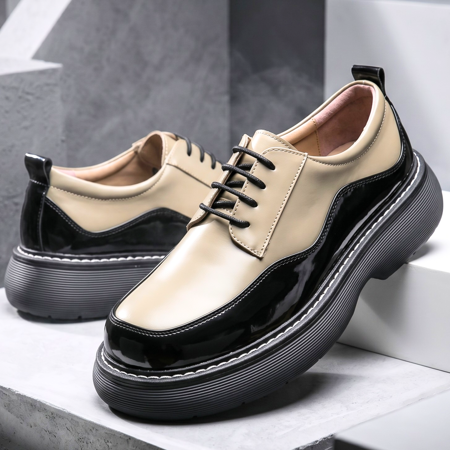 Rivaro Retro Leather Derbies
