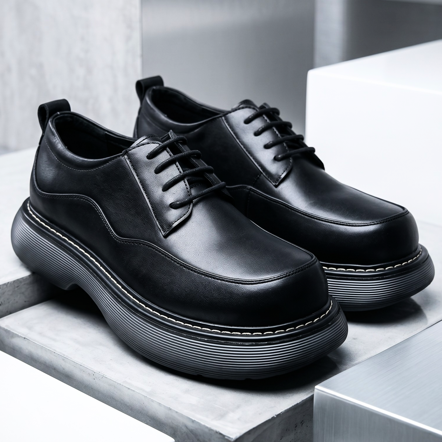 Rivaro Retro Leather Derbies