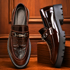 Luxury Leather Crocodile Loafers