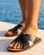 Genuine Leather Slide Sandals