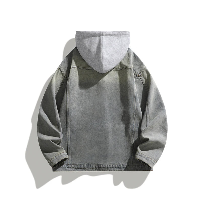 Detachable Hooded Denim Jacket