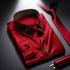 Premium Patchwork Business Shirt