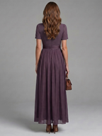 Vintage Pleated Maxi Dress