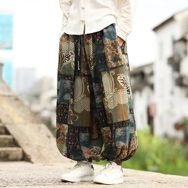 Breathable Blend Baggy Trousers