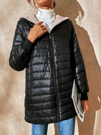 Hooded Zipper Parka Cardigan