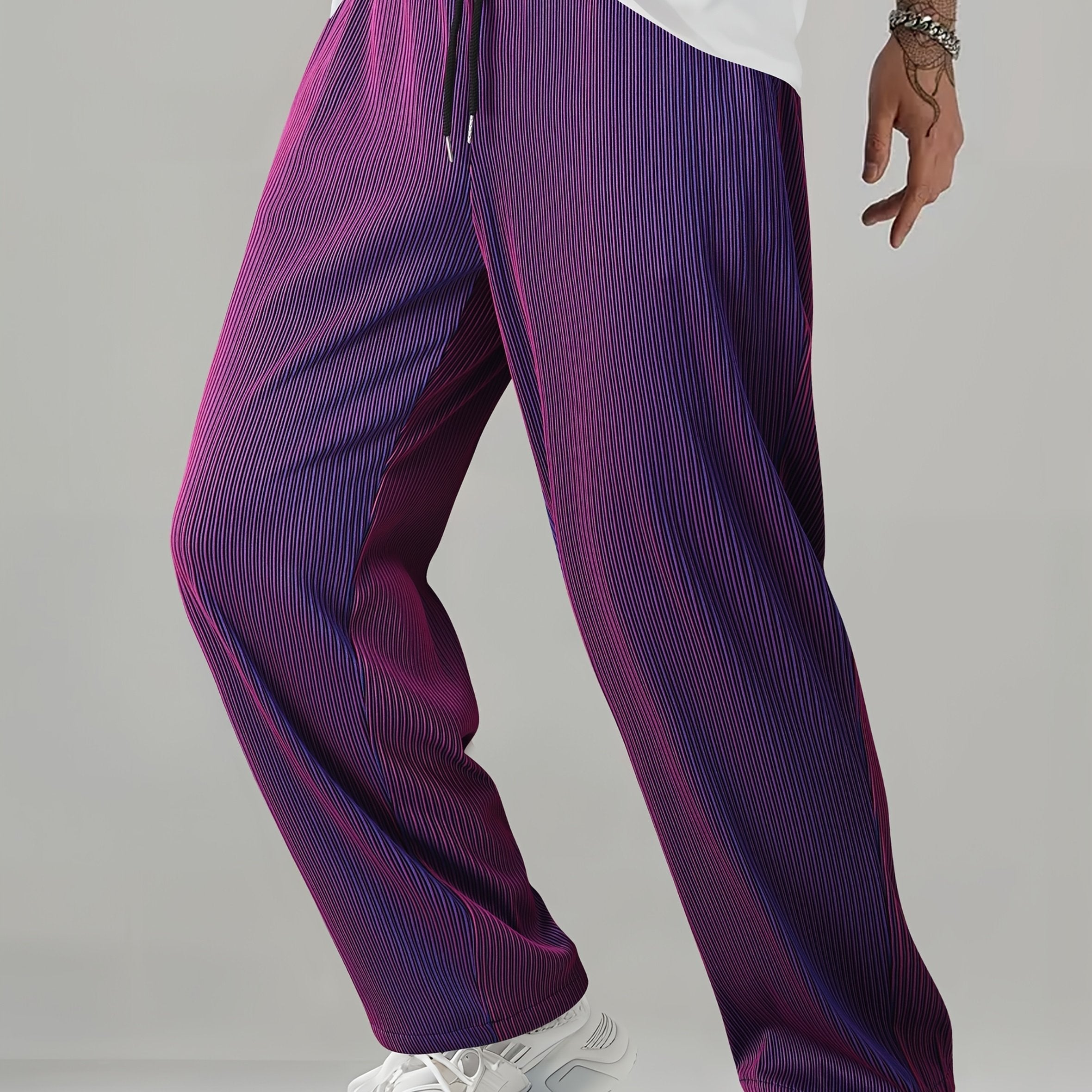 Gradient Straight-Leg Pants