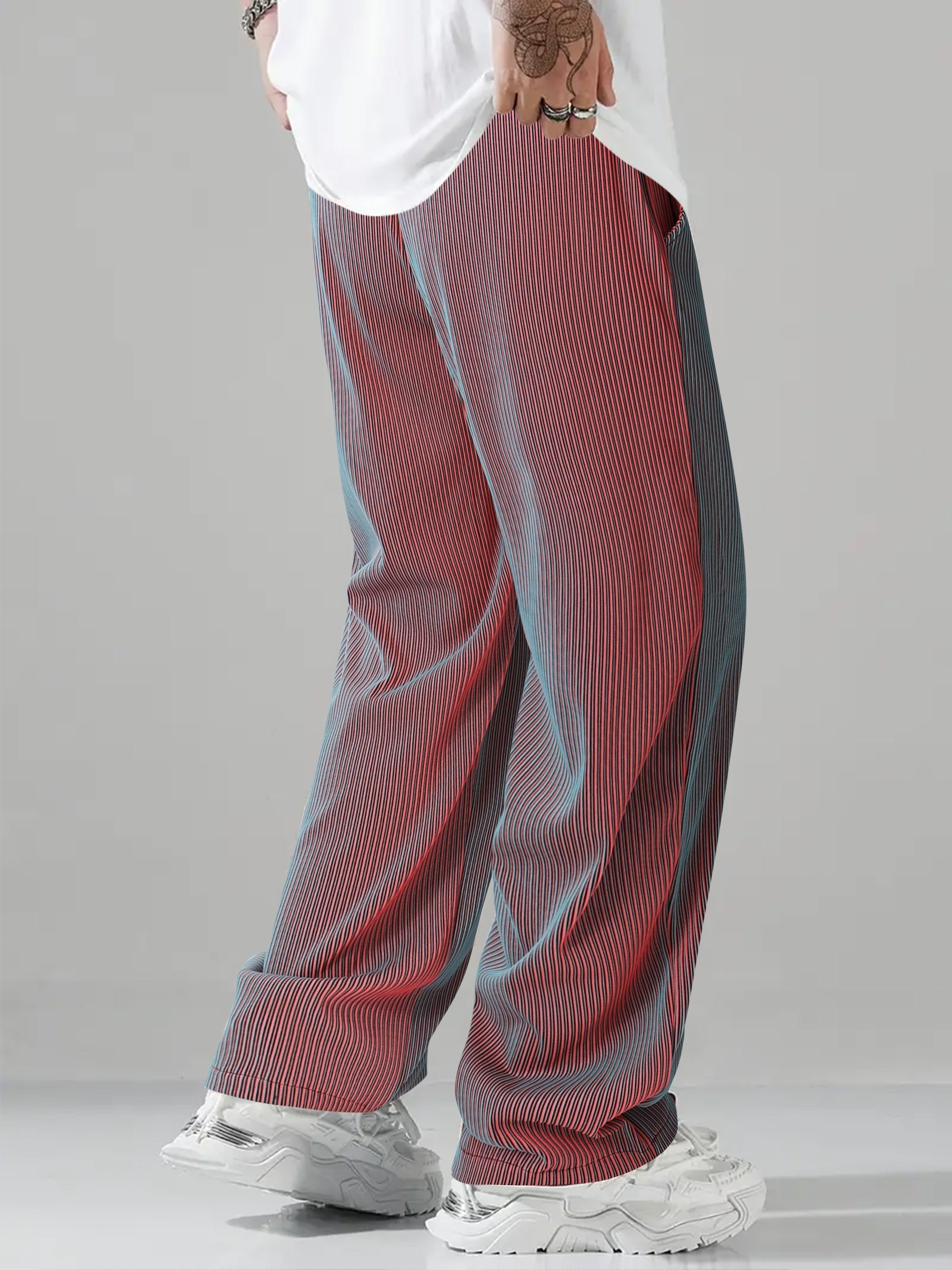 Gradient Straight-Leg Pants