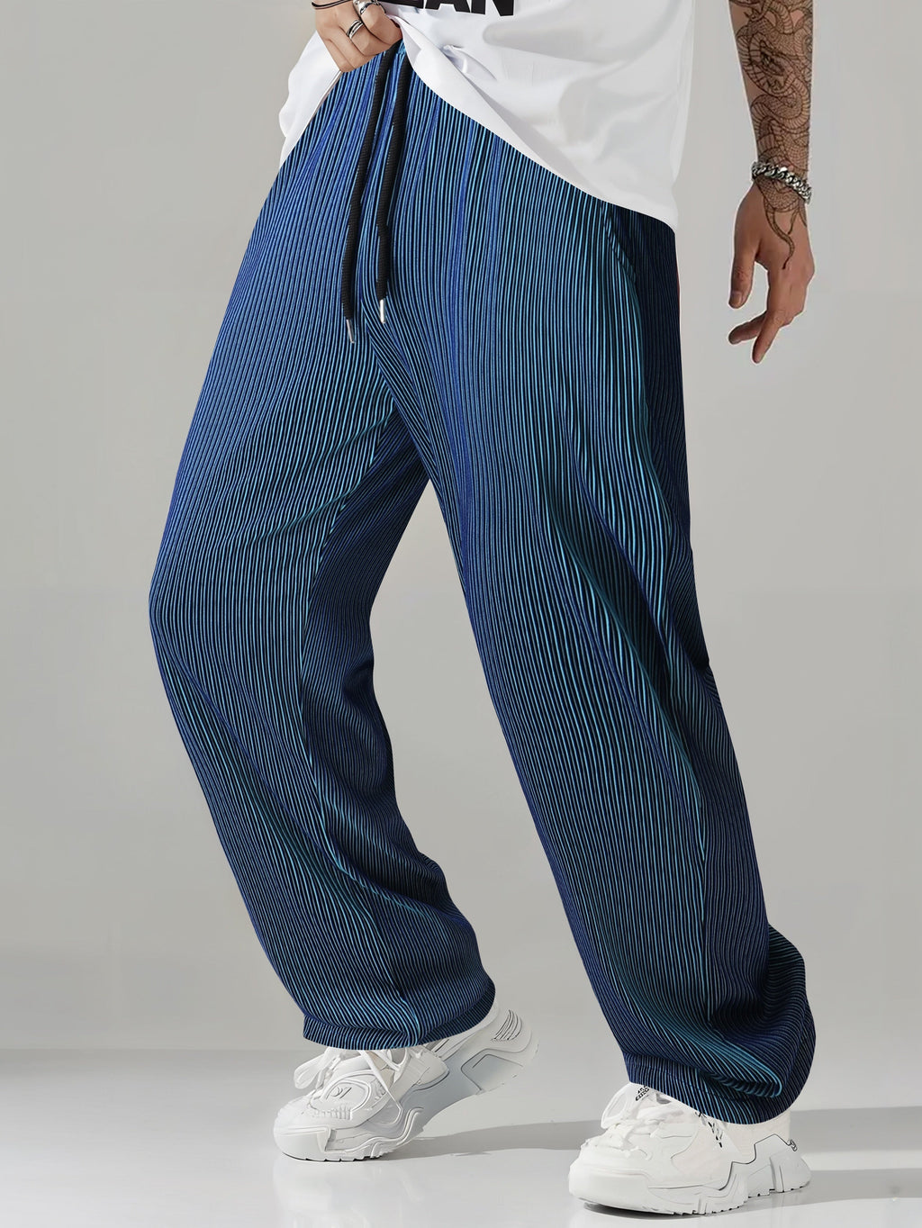 Gradient Straight-Leg Pants