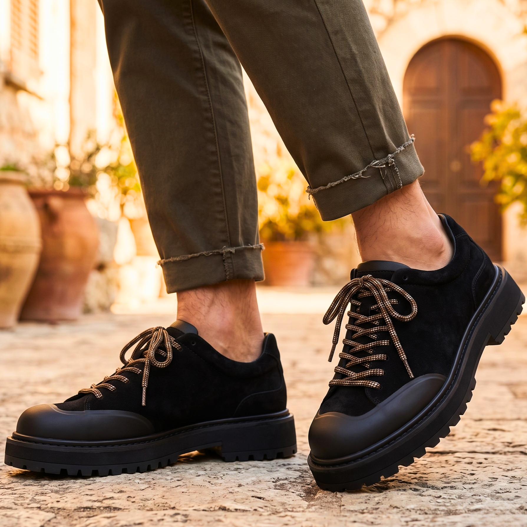 Vintage Thick Sole Leather Shoes