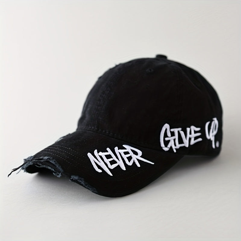 Distressed Denim Baseball Cap
