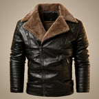 Men's Winter Fleece Leather Jacket