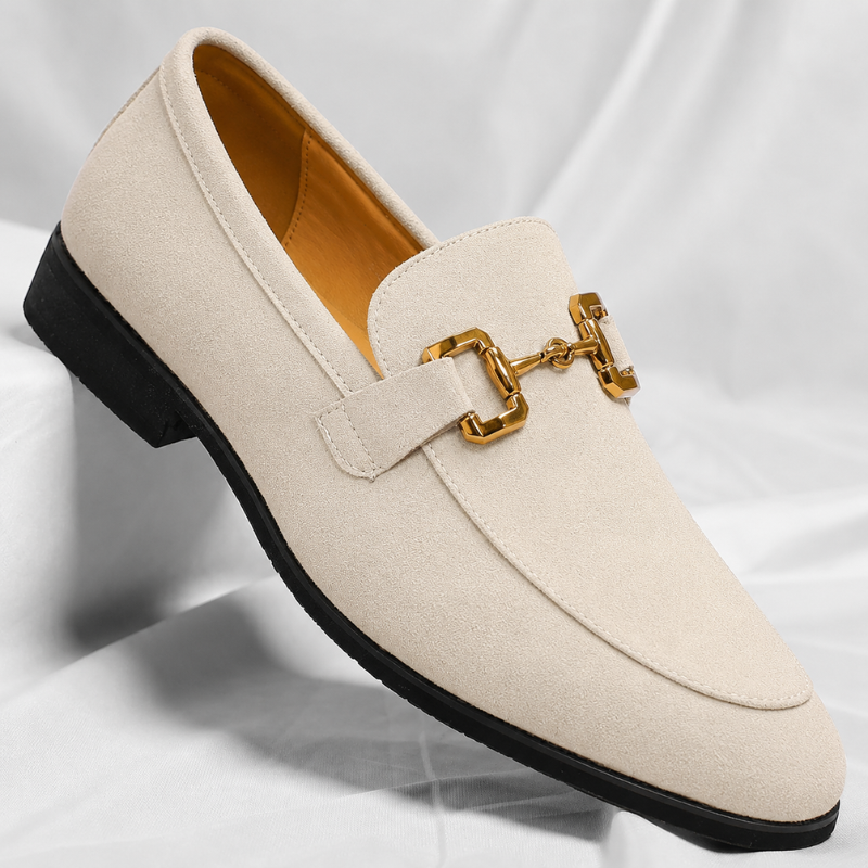Horsebit Suede Slip-On Loafers