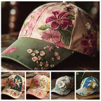Vintage Floral Embroidered Cap