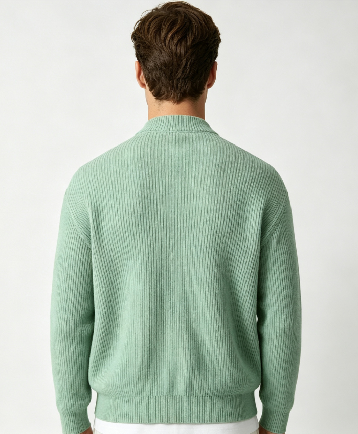 Corduroy Zip-Up Cardigan