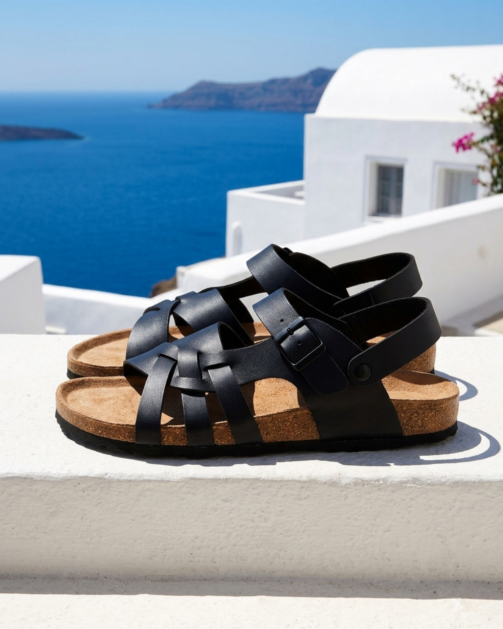 Cork Footbed Slide Sandals