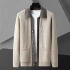 Turn-Down Collar Cardigan