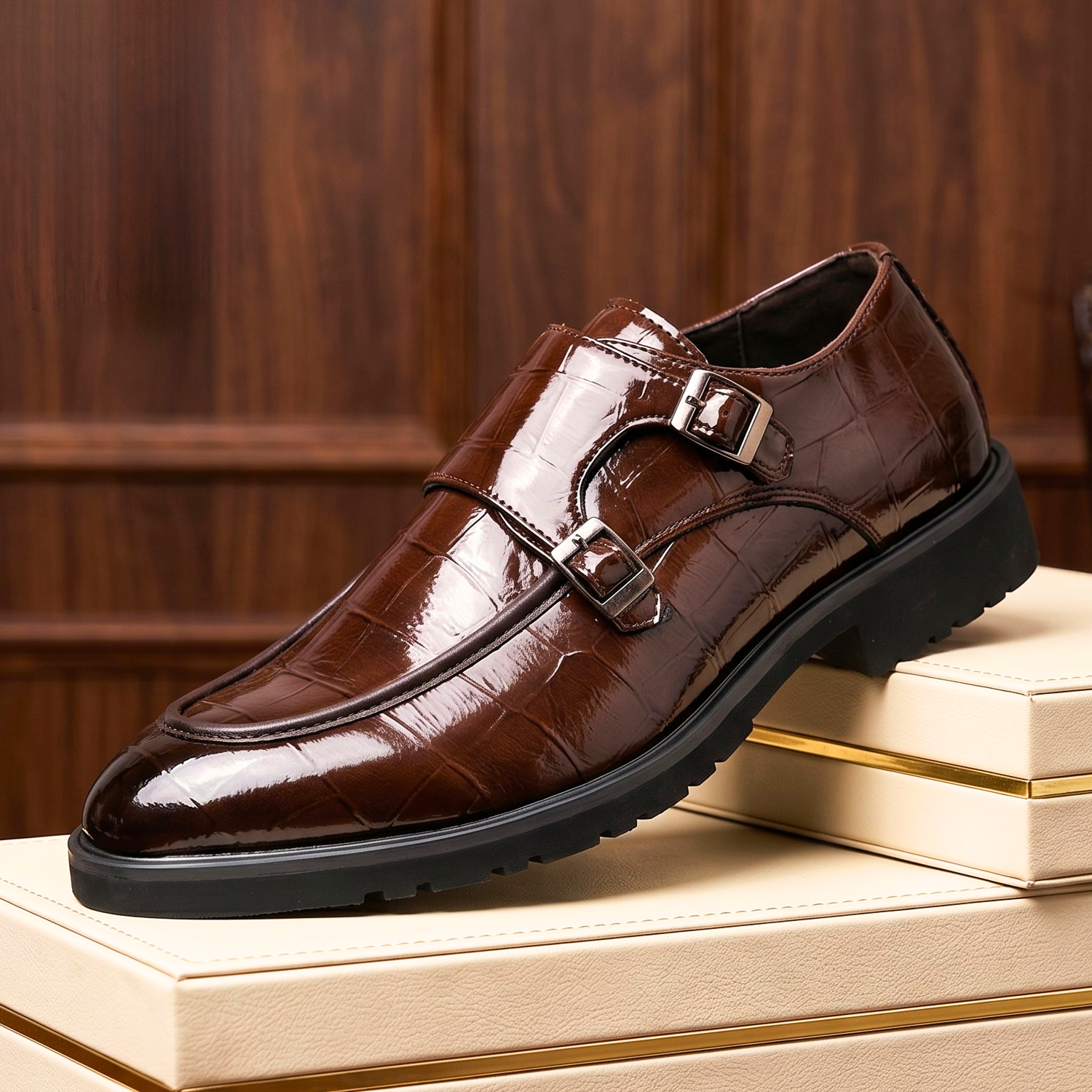 Vilano Croc Leather Monks