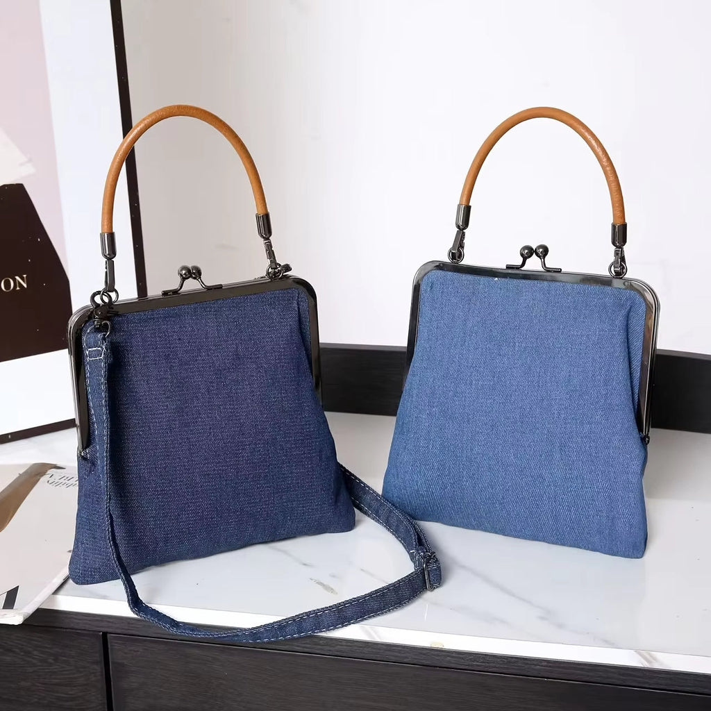 Vintage Denim Shoulder Bag