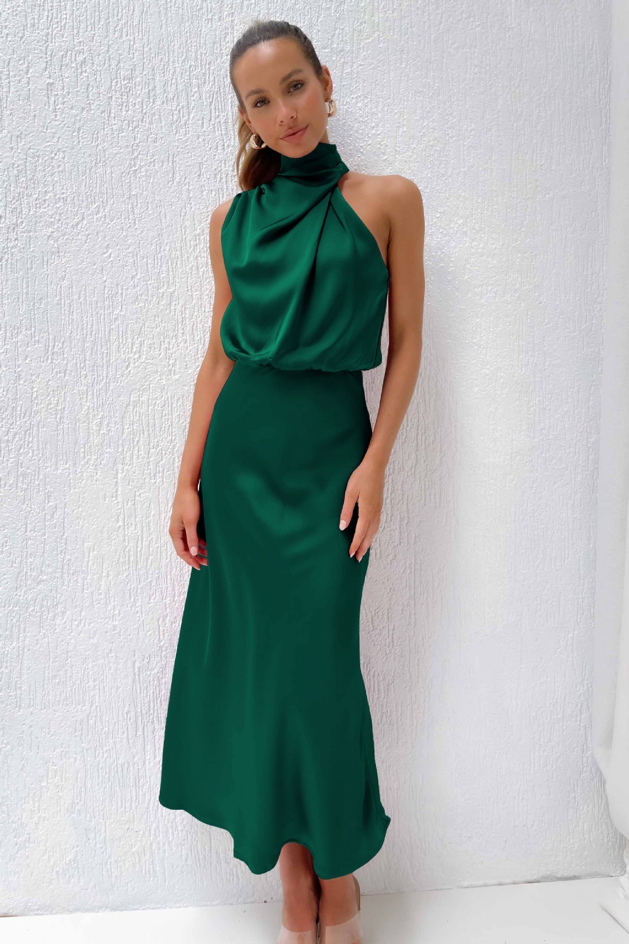 Regal High-Collar Maxi
