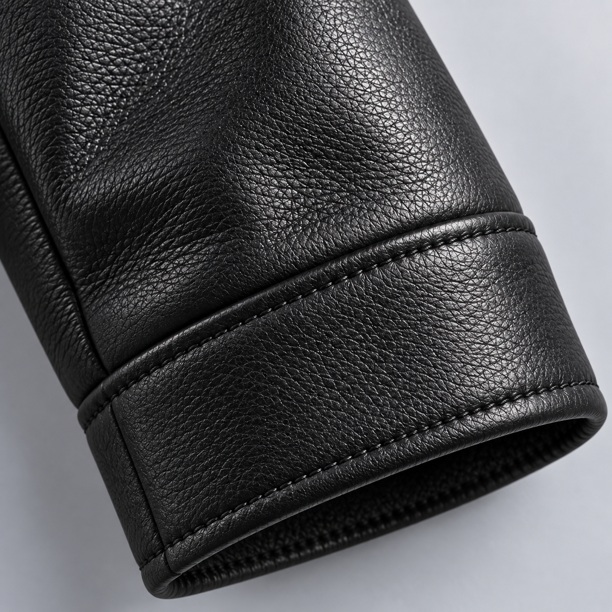Stand Collar Faux Fur Leather