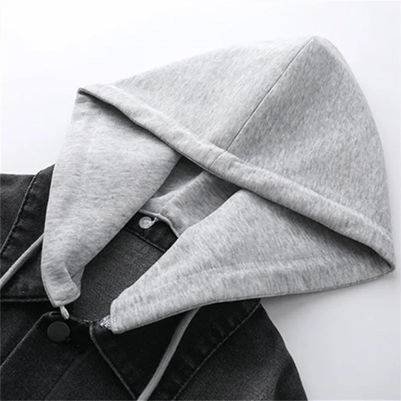 Detachable Hooded Denim Jacket