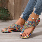 Bohemian Print Women's Flat Sandals