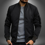 Zip-Up Bomber Windbreaker Jacket
