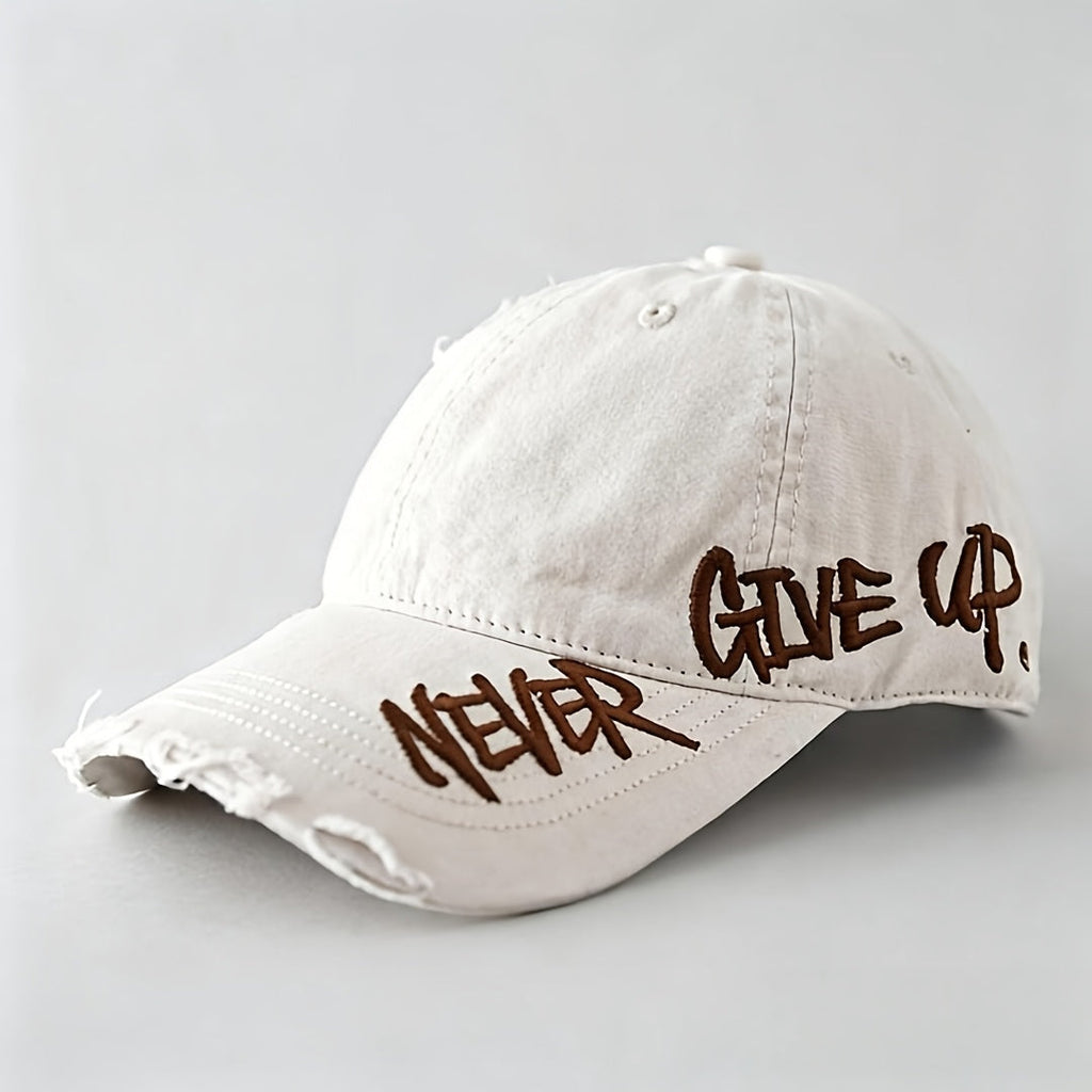 Distressed Denim Baseball Cap