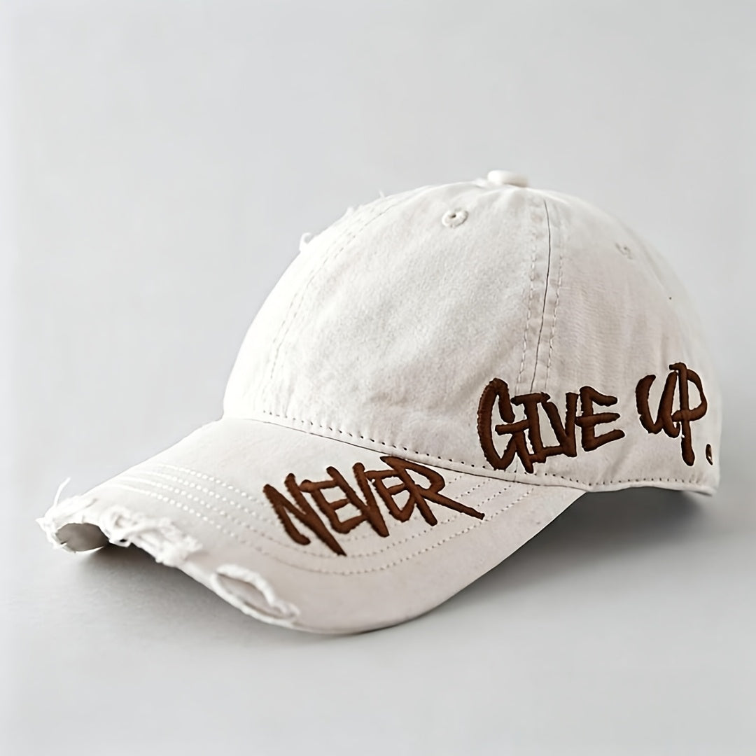 Distressed Denim Baseball Cap