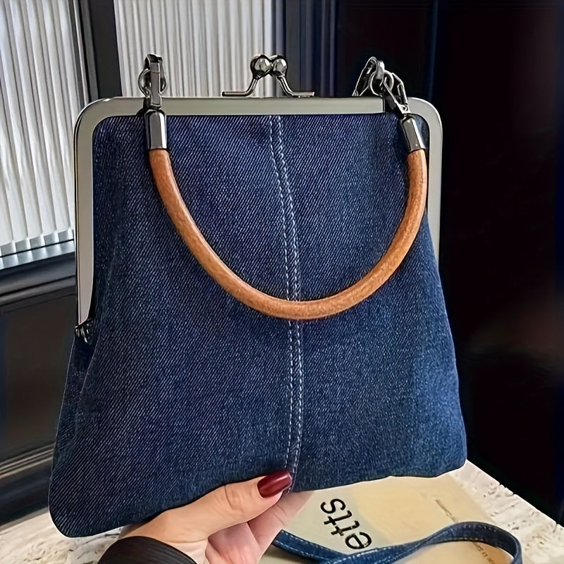 Vintage Denim Shoulder Bag