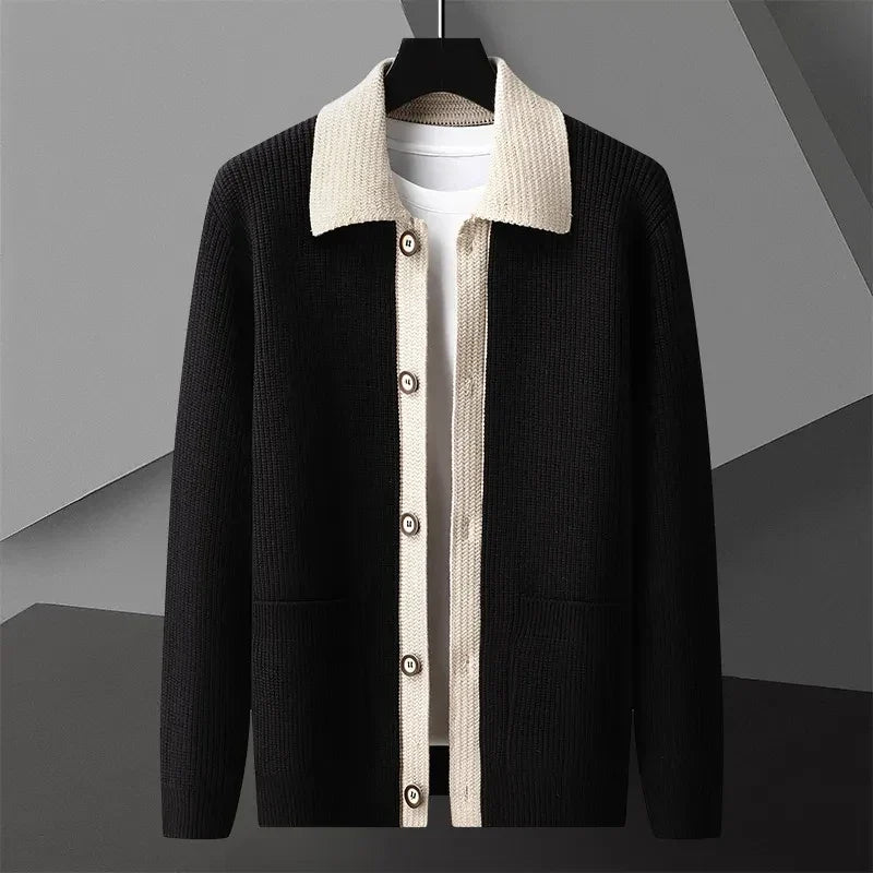 Turn-Down Collar Cardigan